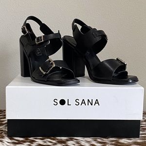 Sol Sana black heeled sandals size 38 (U.S. 7)